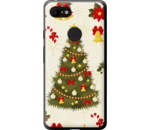 Купить - чехол для смартфона  Чехол 2d пластиковый на телефон Google Pixel 3 XL Новогодняя елка "4198t-1523-1529"