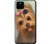 Купить - чехол для смартфона  Чехол 2d пластиковый на телефон Google Pixel 5A Нарисованный йоркширский терьер "928t-2286-1529"