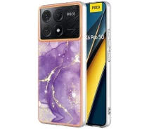 Купить - чехол для смартфона  Защитный чехол Deexe Marble Style для Xiaomi Poco X6 Pro - Purple
