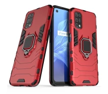 Купить - чехол для смартфона  Чехол Fiji Ring для Realme 7 5G (RMX2111) / Realme V5 5G бронированный бампер с кольцом подставкой красный