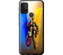 Купить - чехол для смартфона  Чехол tpu патриотический на телефон Motorola Moto G30 Воин-Ангел "5317b-2320-1529"