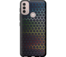 Купить - чехол для смартфона  Чехол tpu на телефон Motorola E40 Переливающиеся соты "498b-2660-1529"