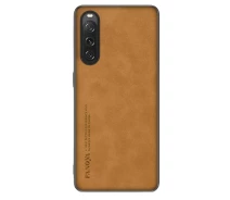 Купить - чехол для смартфона  Кожаный чехол - накладка Fanoya для Sony Xperia 10 V brown