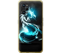 Купить - чехол для смартфона  Чехол силиконовый на телефон Realme GT Neo 3T Бело-голубой огненный дракон "113u-2960-1529"