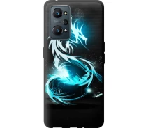 Купить - чехол для смартфона  Чехол tpu на телефон Realme GT Neo 2 Бело-голубой огненный дракон "113b-2489-1529"