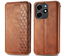 Купить - чехол для смартфона  Чехол Deexe Rhombus Wallet для TECNO Spark 20C - Brown