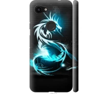 Купить - чехол для смартфона  Чехол 3d пластиковый матовый на телефон Google Pixel 3a XL Бело-голубой огненный дракон "113m-1713-1529"
