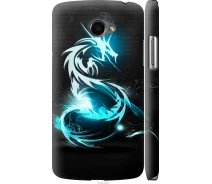 Купить - чехол для смартфона  Чехол 3d пластиковый матовый на телефон LG K5 X220 Бело-голубой огненный дракон "113m-457-1529"