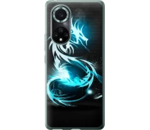 Купить - чехол для смартфона  Чехол силиконовый на телефон Huawei Nova 9 Pro Бело-голубой огненный дракон "113u-2503-1529"