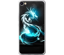 Купить - чехол для смартфона  Чехол 2d пластиковый на телефон Meizu U20 Бело-голубой огненный дракон "113t-416-1529"