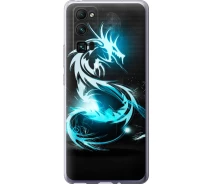 Купить - чехол для смартфона  Чехол силиконовый на телефон Huawei Honor 30 Pro Бело-голубой огненный дракон "113u-1920-1529"