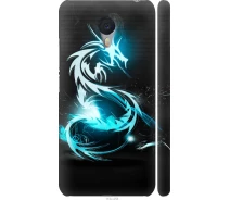 Купить - чехол для смартфона  Чехол 3d пластиковый матовый на телефон Meizu M3 Note Бело-голубой огненный дракон "113m-256-1529"