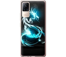 Купить - чехол для смартфона  Чехол силиконовый на телефон Xiaomi Civi Бело-голубой огненный дракон "113u-2491-1529"