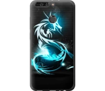 Купить - чехол для смартфона  Чехол силиконовый на телефон Huawei Honor V9 / Honor 8 Pro Бело-голубой огненный дракон "113u-1246-1529"