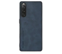Купить - чехол для смартфона  Кожаный чехол – накладка Fanoya для Sony Xperia 10 V blue