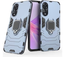 Купить - чехол для смартфона  Чехол Fiji Ring для Oppo A78 5G (CPH2483 / CPH2495) бронированный бампер с кольцом подставкой темно-синий