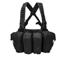 Купить - тактический разгрузочный жилет  Жилет тактический AOKALI Outdoor A69 Black тренировочный быстросъемный фартук с объемными карманами
