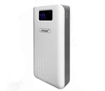 Купить - power bank  УМБ Andowl Q-CD701 Power Bank 40000 mah Внешний аккумулятор (повер банк, портативная батарея) Белый/Серый + Подарок USB-лампочка