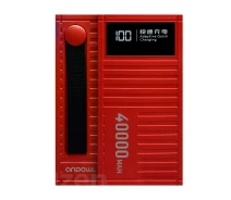Купить - power bank  УМБ Andowl Q-CD4000 Power Bank 40000 mah Внешний аккумулятор с быстрой зарядкой QC3.0 PD30W Красный (повер банк, портативная батарея) + Подарок USB-лампочка