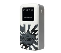 Купить - power bank  УМБ Andowl Q-CD212 Power Bank 60000 mah Внешний аккумулятор (повер банк, портативная батарея) Белый + Подарок USB-лампочка