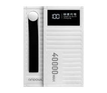 Купить - power bank  УМБ Andowl Q-CD4000 Power Bank 40000 mah Внешний аккумулятор с быстрой зарядкой QC3.0 PD30W Белый (повер банк, портативная батарея) + Подарок USB-лампочка