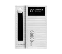 Купить - power bank  УМБ Andowl Q-CD6500 Power Bank 60000 mah Внешний аккумулятор с быстрой зарядкой QC3.0 PD30W Белый (повер банк, портативная батарея) + Подарок USB-лампочка