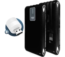 Купить - power bank  УМБ Zhong Ou K23 Power Bank 20000 mAh Черный Внешний аккумулятор (повер банк, портативная батарея) + Подарок USB-лампочка