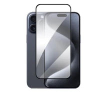 Купить - защитное стекло для смартфона  Защитное стекло Fiji Premium для Apple Iphone 15 Pro полная проклейка Anti-Static черный