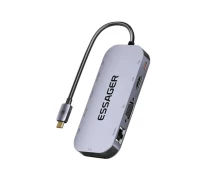 Купить - кардридер  USB-hub ESSAGER Maple Harp 11 in 1 USB HUB Grey (EHB11-FQ0G-Z)