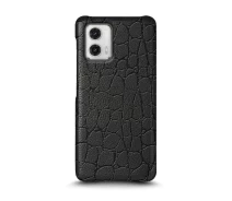 Купить - чехол для смартфона  Кожаная накладка Stenk Reptile Cover для Motorola Moto G73 5G Чёрная
