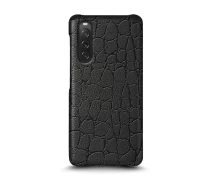 Купить - чехол для смартфона  Кожаная накладка Stenk Reptile Cover для Sony Xperia 10 V Чёрная