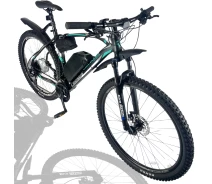 Купить - электровелосипеды  Электровелосипед CRONUS 29" Warrior 2022 Рама 21" black-turquoise 12ah 500В 48В с маленьим дисплеем