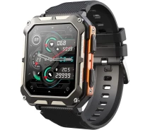 Купить - смарт-часы  Смарт-часы LEMFO C20 Pro силиконовый ремешок Black Orange (16354)