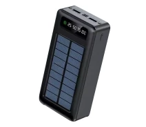 Купить - power bank  УМБ Павербанк зарядка на солнечной батарее ANDOWL Q-CD281 12000 mAh solar с быстрой зарядкой + Встроенные кабели