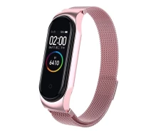 Купить - аксессуар к смарт-чсасам  Ремешок Миланская петля (Milanese Loop) для Mi Band 7 (03) Rose Gold розовое золото