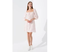 Купить - повседневное платье  Платье с узором женское LAWA WTC02380 L Молочно-розовый (259)