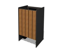 Купить - уличную урну  Урна GoodsMetall из металла и дерева 600х350х300 GM2