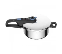 Купить - скороварку  Tefal скороварка secure trendy, 4л, с паровой корзинкой, нержавеющая сталь, пластик (E-P2580402)