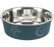 Купить - миску и контейнер для собак  Миска Trixie из нержавеющей стали и пластика 2,2 л 23 см(4011905252452)
