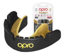 Купить - капу  Капа OPRO Gold Braces под брекеты взрослая (возраст 11+) Blackl/Gold (art.102506001)