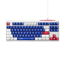 Купить - клавиатуру  Проводная клавиатура INPHIC K9 с RGB подсветкой, подключение USB-TypeC, компактная, тихая, сине-белый