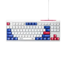 Купить - клавиатуру  Проводная клавиатура INPHIC K9 с RGB подсветкой, подключение USB-TypeC, компактная, тихая, бело-синий