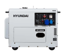 Купить - генератор  Генератор дизельный 1-о цилиндровый 4-тактный Hyundai DHY 8500SE 7.2 кВт 15л LED-дисплей белый