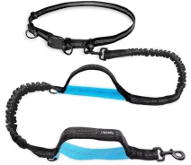 Купить - поводок для собак  Поводок-пояс для собак Harness 160-260см, поводок для бега с собакой Голубой