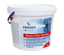 Купить - химию для бассейнов  Быстрорастворимый хлор в гранулах Froggy "Shock Chlor Granules G140" 4 кг (шок-хлор)