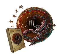 Купить - пазл  Пазл деревянный Знак Зодиака Скорпион, А2, Картонная коробка 300+ элементов