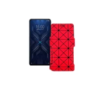 Купить - чехол для смартфона  Чехол-книга из экокожи для телефона Xiaomi Black Shark 4 Красный ромб