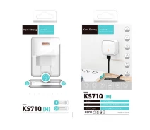 Купить - зарядное устройство для телефона и планшета  Адаптер сетевой KONI Strong Micro USB cable KS71Q (M) комплект с кабелем микро (06686)