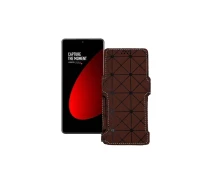 Купить - чехол для смартфона  Чехол-книга из экокожи для телефона Xiaomi 12s Pro Коричневый ромб