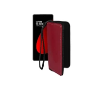 Купить - чехол для смартфона  Чехол-кошелек из экокожи для телефона Xiaomi 12s Pro Бордовый